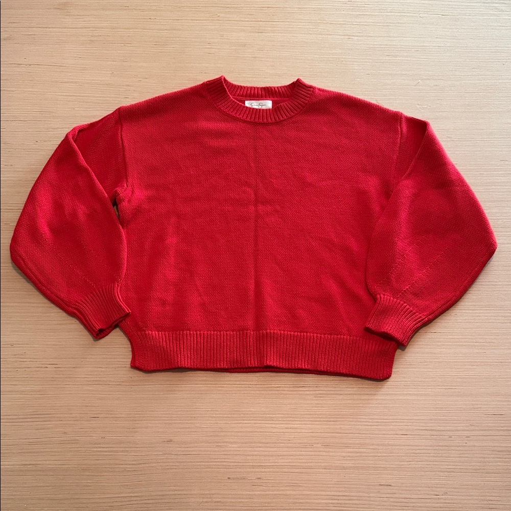 Jessica Simpson Vibrant Red Crew Neck Sweater
